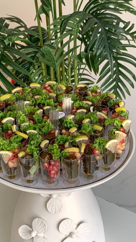 صينيه الورد ورق عنب ٥٠ كاسه