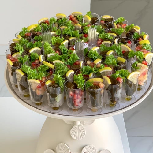 صينيه الورد ورق عنب ٥٠ كاسه