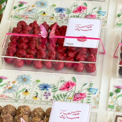 صينيه اكريلك شوكلت الرمان