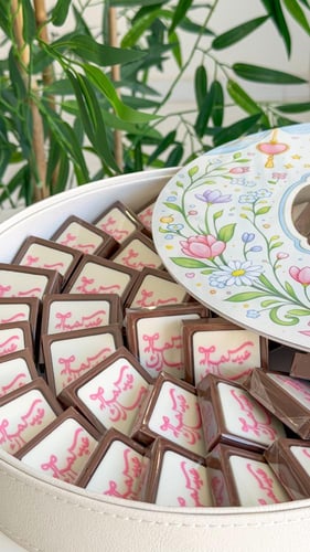 صينيه عيد مبارك شوكلت حفر مغلف