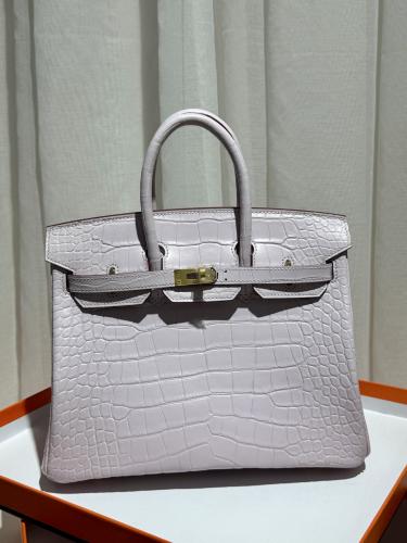 حقيبة هيرمز بيركن وردي ثلجي | Hermes Birkin | Mirror Quality
