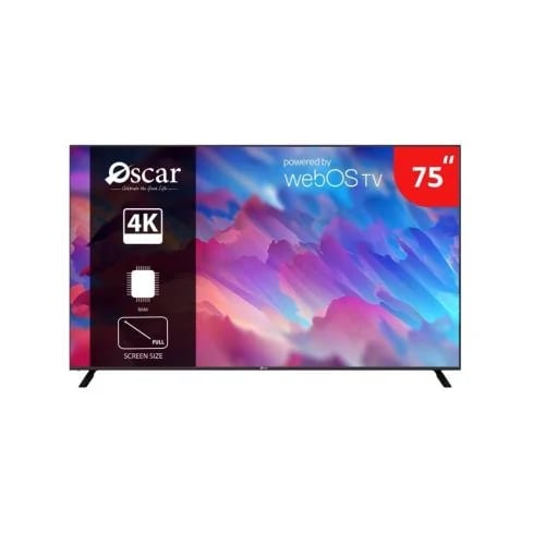 شاشة أوسكار 75 بوصة سمارت 4K ويب