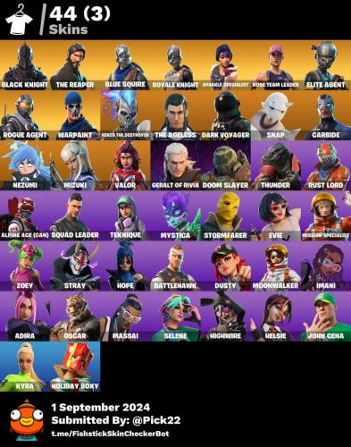 حساب فورت نايت سكن شيطون +44 سكن اساسي يربط سوني