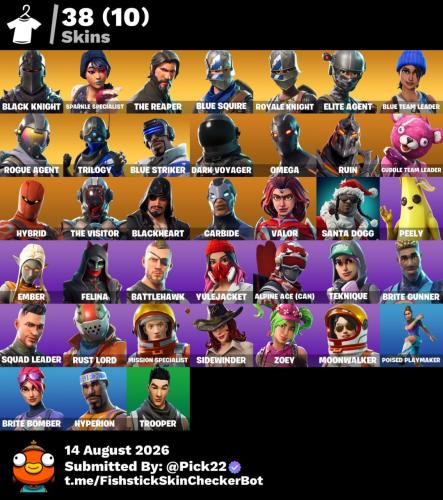 Fortnite account, Satan's skin, +44 basic skin, linked to Sony