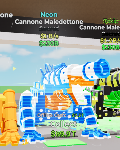 المدفع عليه تطويرة نيون يعطي 1 بليون في ماب السرقة...