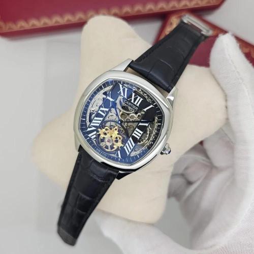 ساعه كارتير جلد مكينه مكشوف