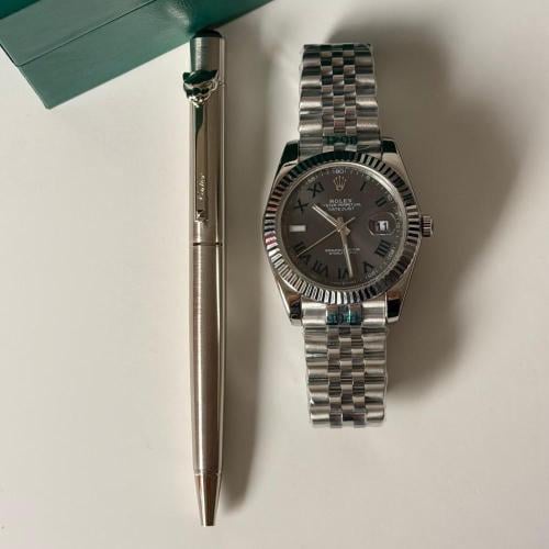 طقم ساعة رولكس + قلم كارتير