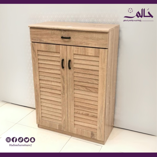 جزامة خشب 2 درفة + درج علوي