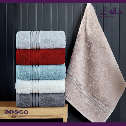 منشفة استحمام متوسطة فاخرة ٧٠×١٤٠ سم – قطن درجة أو...