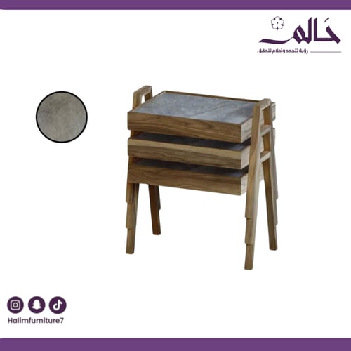 طقم طاولات خدمة بتصميم عملي ومتعدد الاستخدامات – ج...