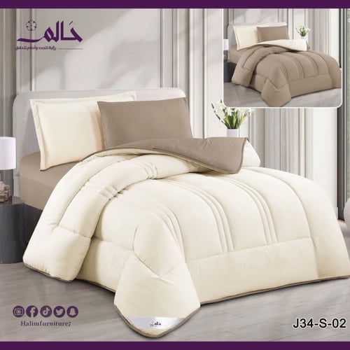 مفرش ساده مفرد – ٤ قطع بوجهين