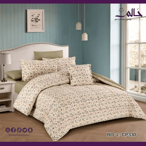 مفرش قطني 100% فاخر – 8 قطع للمقاس المزدوج