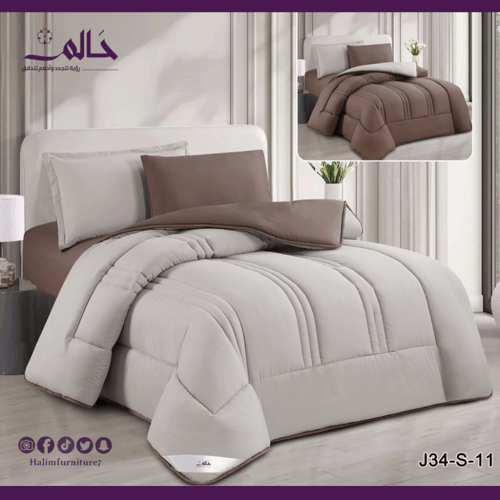 مفرش ساده مزدوج – ٦ قطع بوجهين