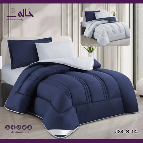 مفرش ساده مفرد – ٤ قطع بوجهين