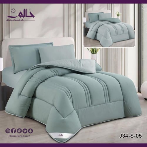 مفرش ساده مزدوج – ٦ قطع بوجهين