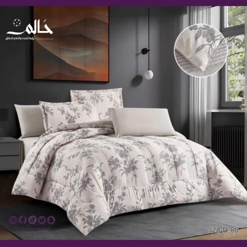 مفرش شتوي مايكروفايبر مشجر وجهين