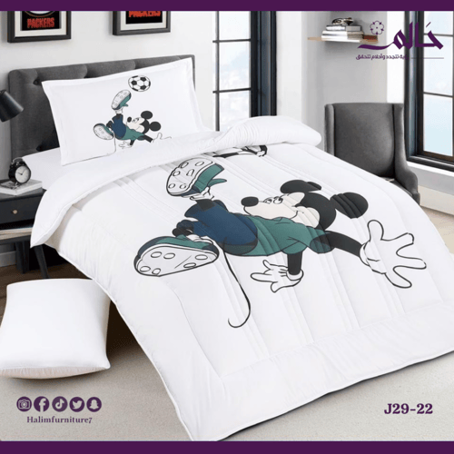 لحاف أطفال أولاد – ٤ قطع برسومات كرتونية
