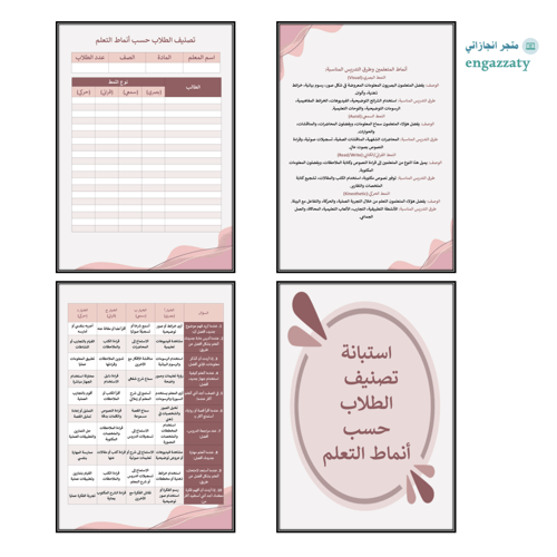 تصنيف أنماط المتعلمين