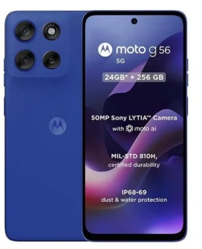 موتورولا هاتف G56 بذاكرة رام سعة 12 جيجابايت وذاكر...
