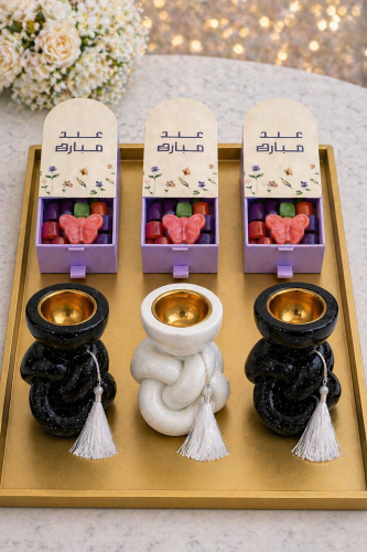 بكج هدايا العيد 3 مباخر 3 علب مستكة معطرة