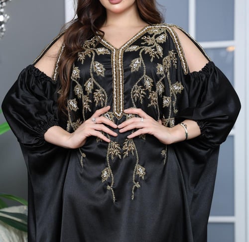 جلابية مطرزة موديل سهرة