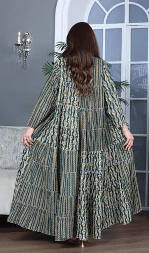 جلابية كلوش قطن 100% بتشكيلة نقوشات رائعة