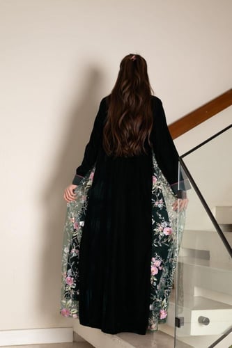 جلابية مخمل قطعتين