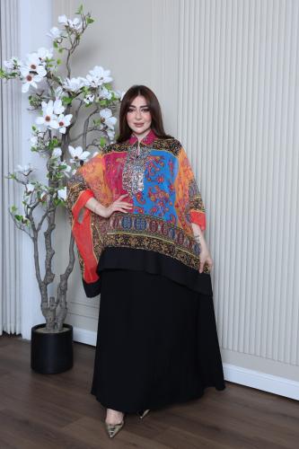 جلابية قطعتين وبرنت مشجر متنوع