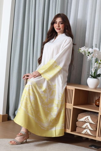 جلابية قطن بطابع هاواي وألوان جميلة