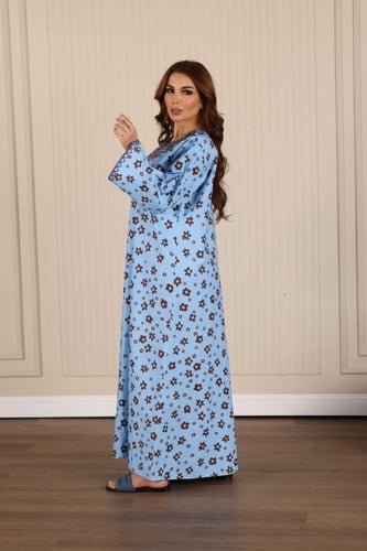 جلابية روز مطرزة وأنيقة