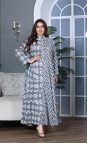 جلابية كلوش قطن 100% بتشكيلة نقوشات رائعة