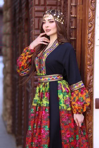 جلابية شالكي ممزوجة بخامة الكريب البحريني