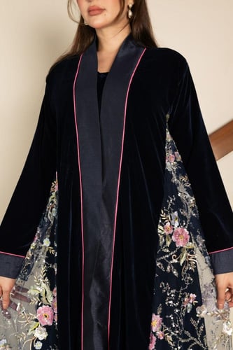 جلابية مخمل قطعتين