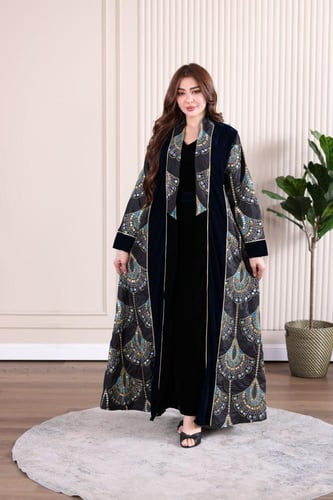 جلابية مخمل قطعتين