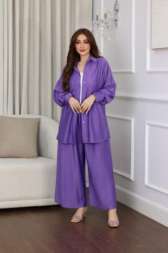 طقم بقماش سويسري صيفي للسفر بإلوان جميلة ( اوفر سا...