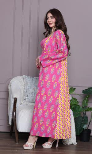 جلابية قطن قطعتين بألوان صيفية