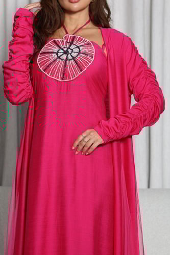 جلابية قطعتين بتطريز اللولو و الشك الجميل وزم في ا...