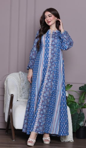 جلابية قطن مشجرة بتشكيلة رائعة