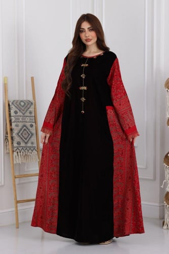 جلابية مخمل ممزوجة بالخام الكشميري الشتوي