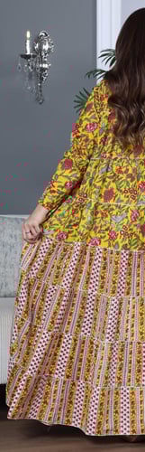 جلابية كلوش قطن 100% بتشكيلة نقوشات رائعة