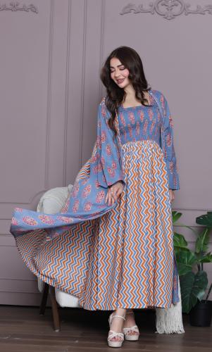 جلابية قطن قطعتين بألوان صيفية