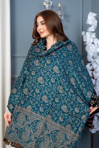 شال كشميري ثقيل بنقوشات جميلة