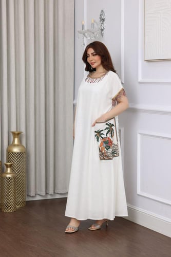 جلابية لينن بصورة الهوية الوطني في بالجنب