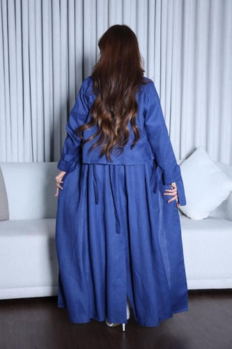 جلابية اربع قطع لينن أنيقة – فخامة التنسيق وحرية ا...