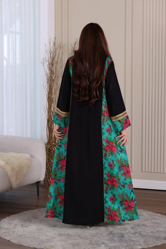 جلابية لينن ممزوجة بخام شالكي جانبي وكلفة شمالية ل...