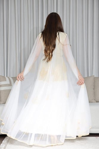 جلابية قفطان قطعتين فراشة بتطريز فخم و بطانة دانتي...