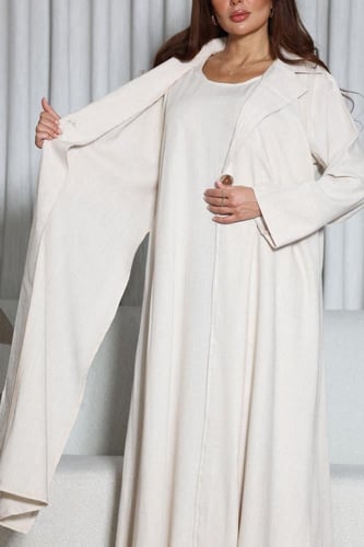 جلابية لينن قطعتين متصلة