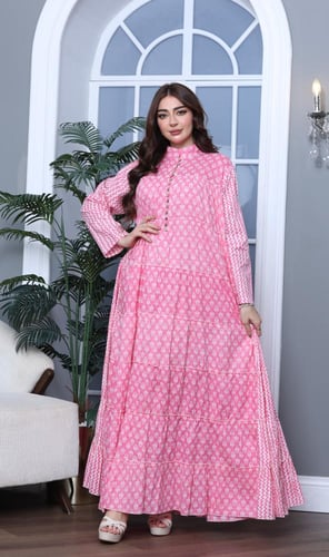 جلابية كلوش قطن 100% بتشكيلة نقوشات رائعة