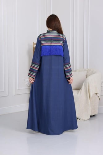 جلابية كريب بحريني مطرزة بألوان جميلة