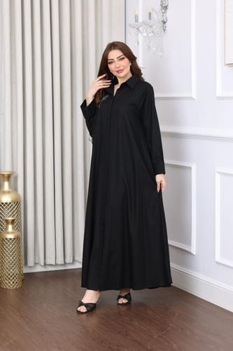 جلابية لينن بتطريز الهوية العربية الاصلية في الظهر